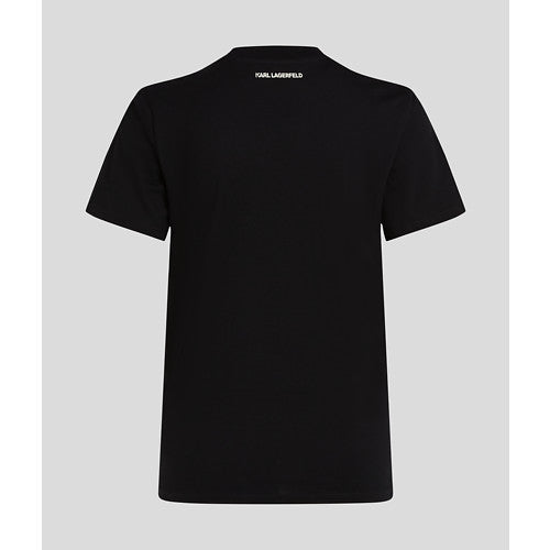 KARL ORCHID LOGO T-SHIRT