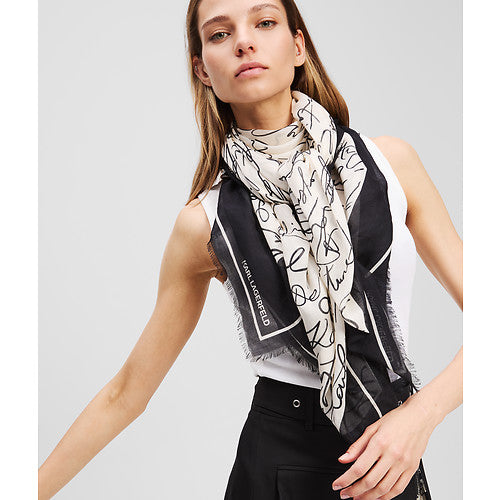 K/ESSENTIAL SCRIBBLE MDL SCARF