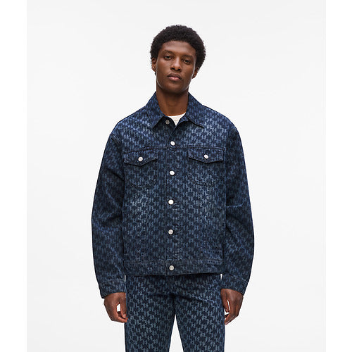 ALL OVER MONOGRAM DENIM JACKET