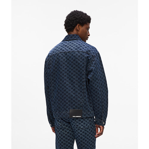 ALL OVER MONOGRAM DENIM JACKET