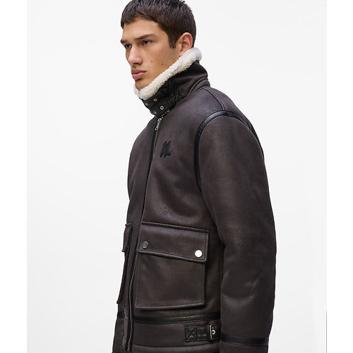 KL MONOGRAM SHEARLING JACKET