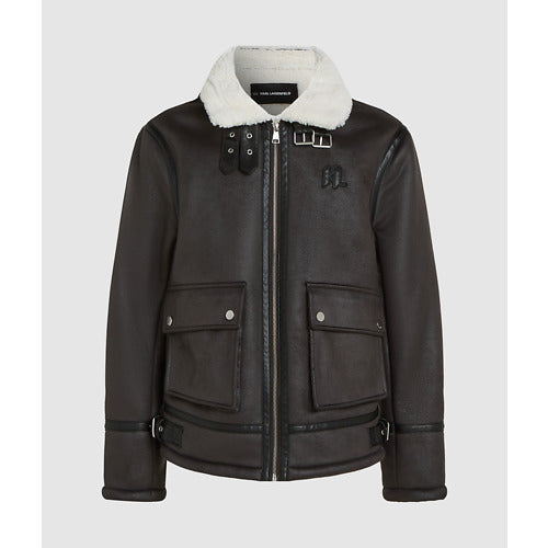 KL MONOGRAM SHEARLING JACKET