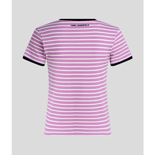 IKON PATCH STRIPED RIB TSHIRT