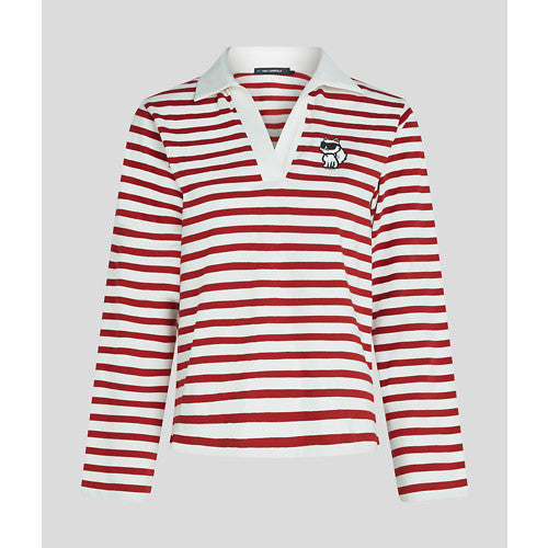 IKON SKETCH STRIPE LSLV POLO