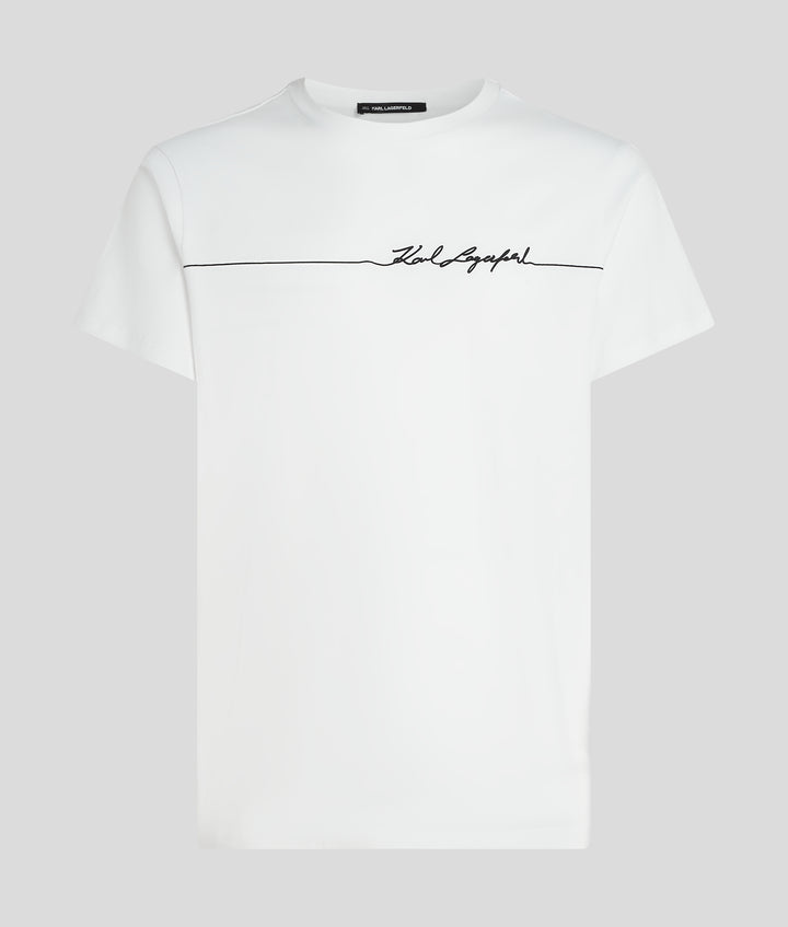 LINE SIGNATURE PRINT T-SHIRT