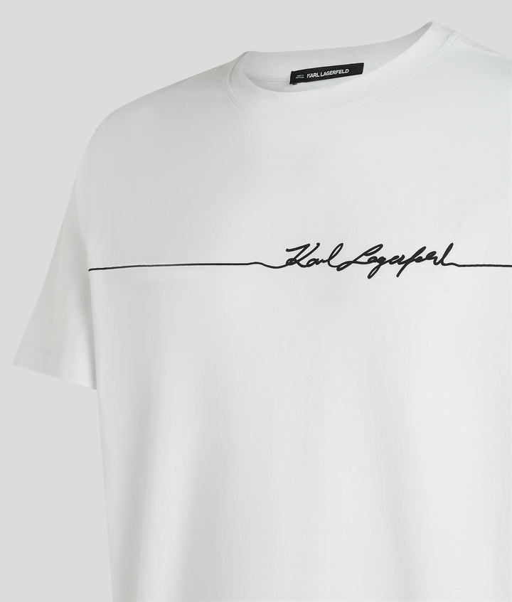 LINE SIGNATURE PRINT T-SHIRT