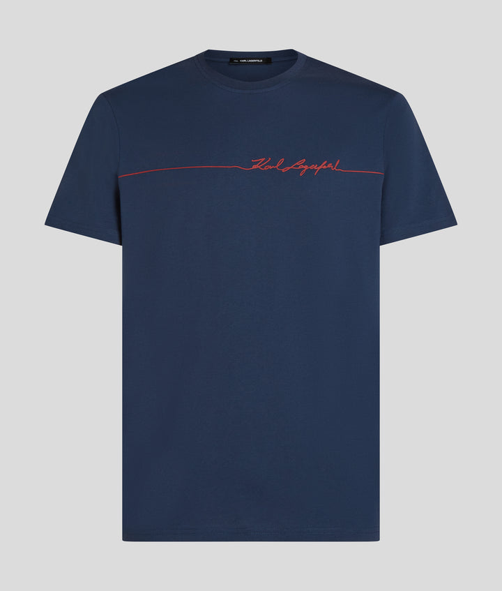 LINE SIGNATURE PRINT T-SHIRT