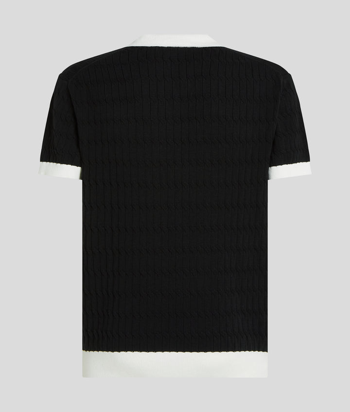 TEXTURED KNIT POLO