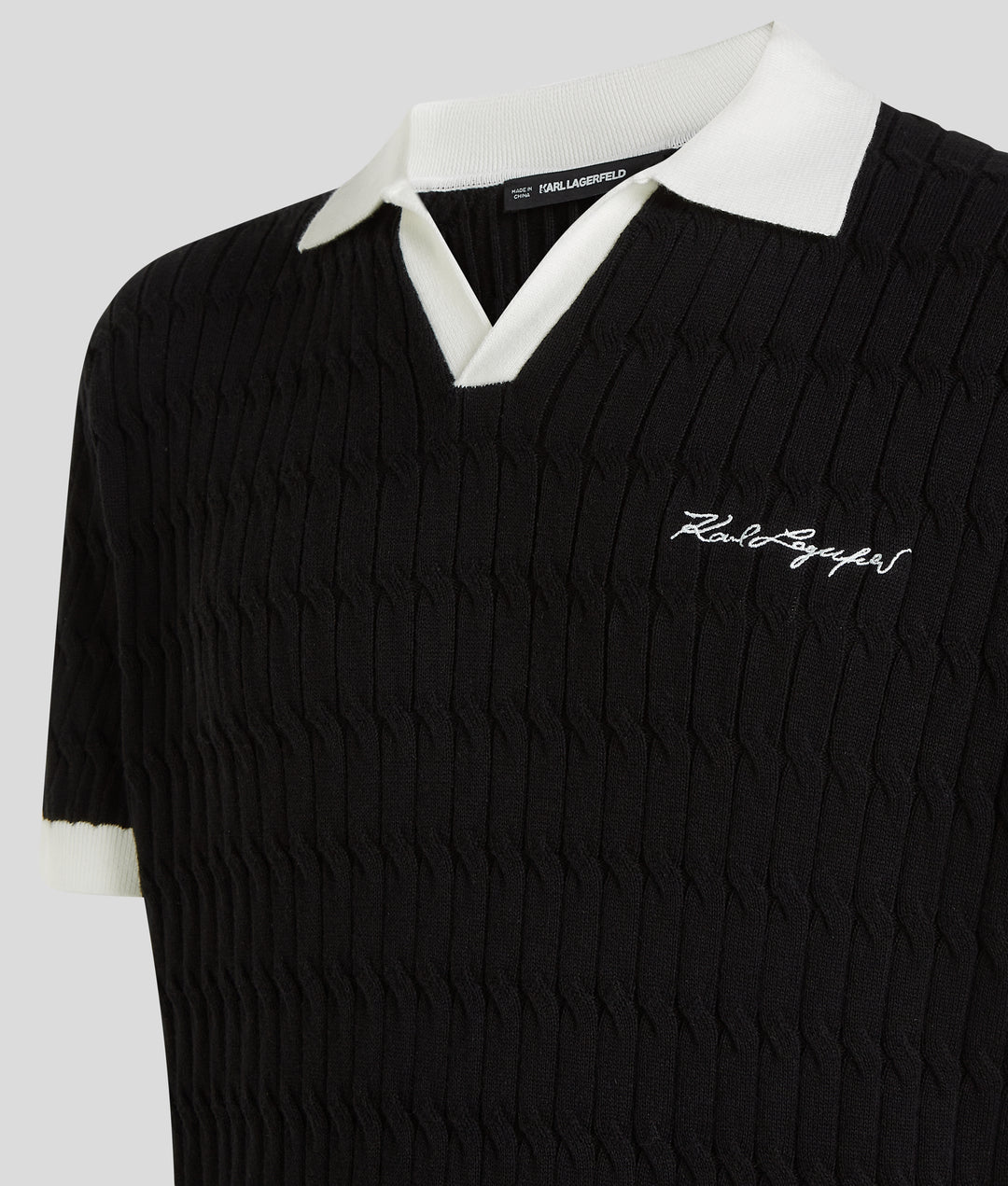 TEXTURED KNIT POLO