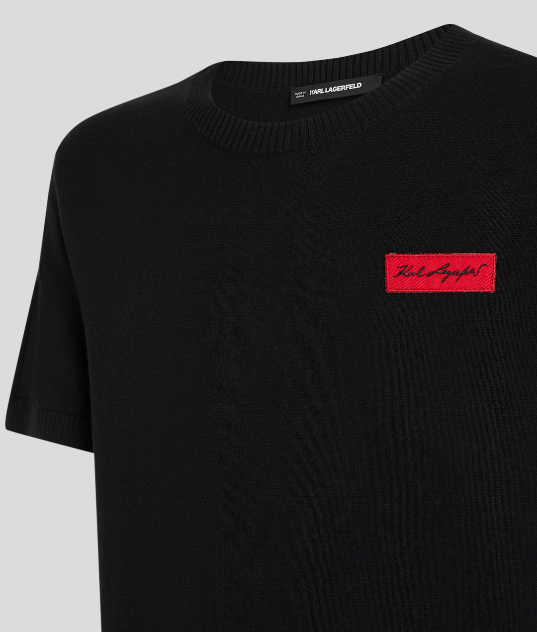 LOGO PATCH KNIT TEE