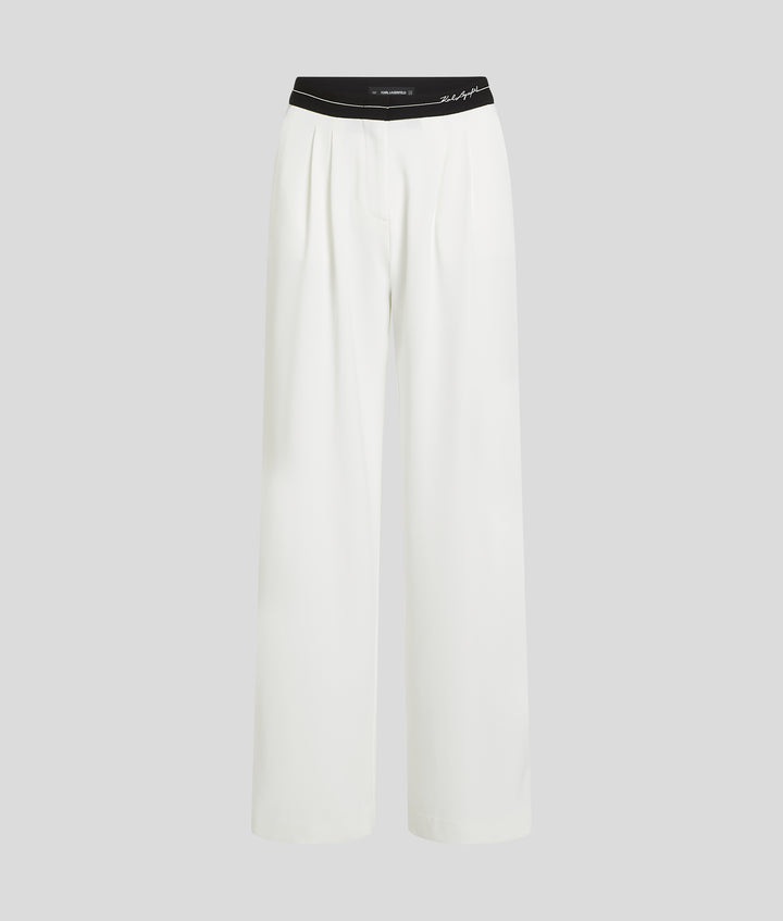 CONTRAST WAIST PANTS
