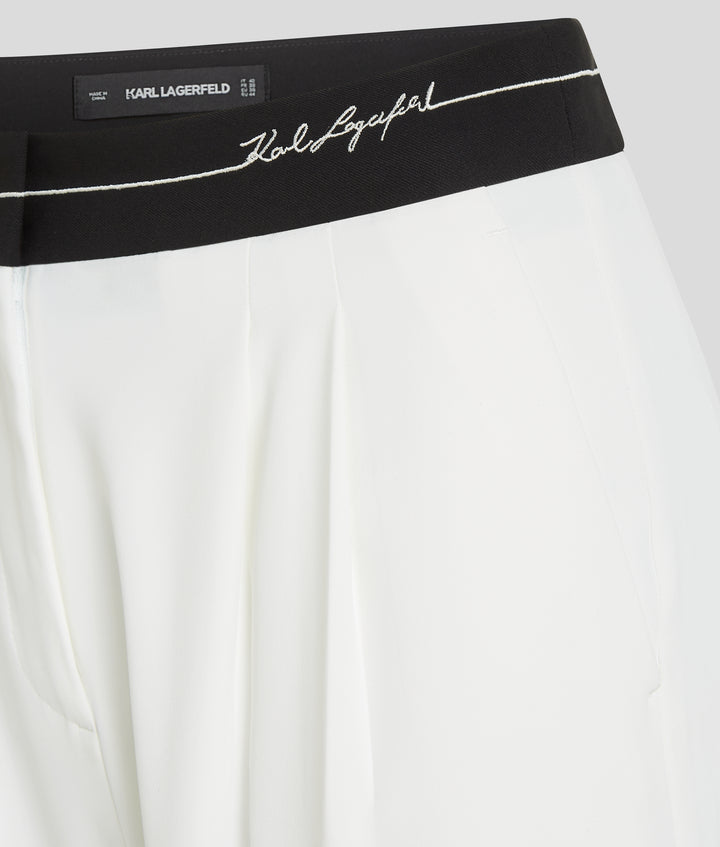 CONTRAST WAIST PANTS