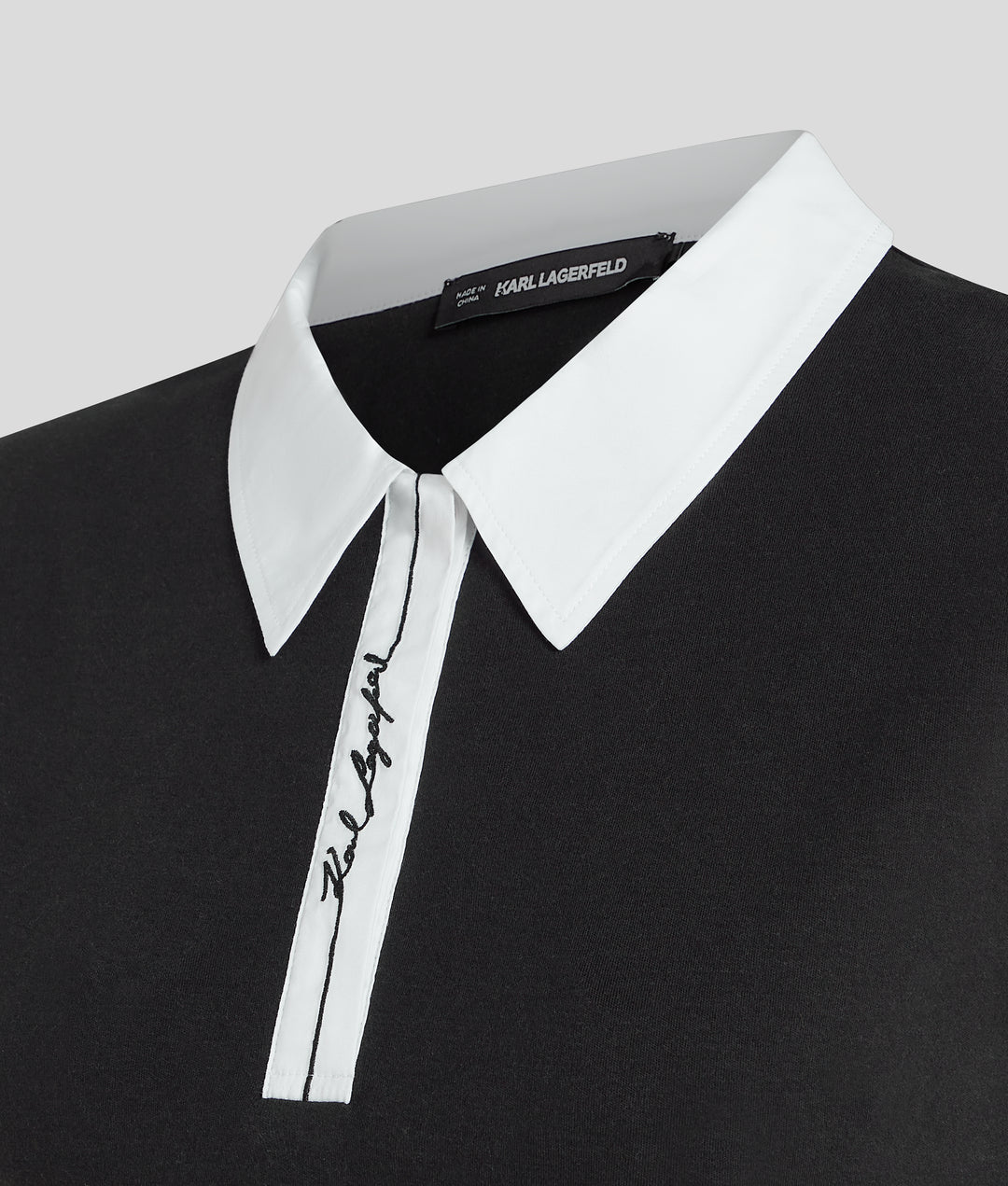 CONTRAST SIGNATURE JRSY DRESS