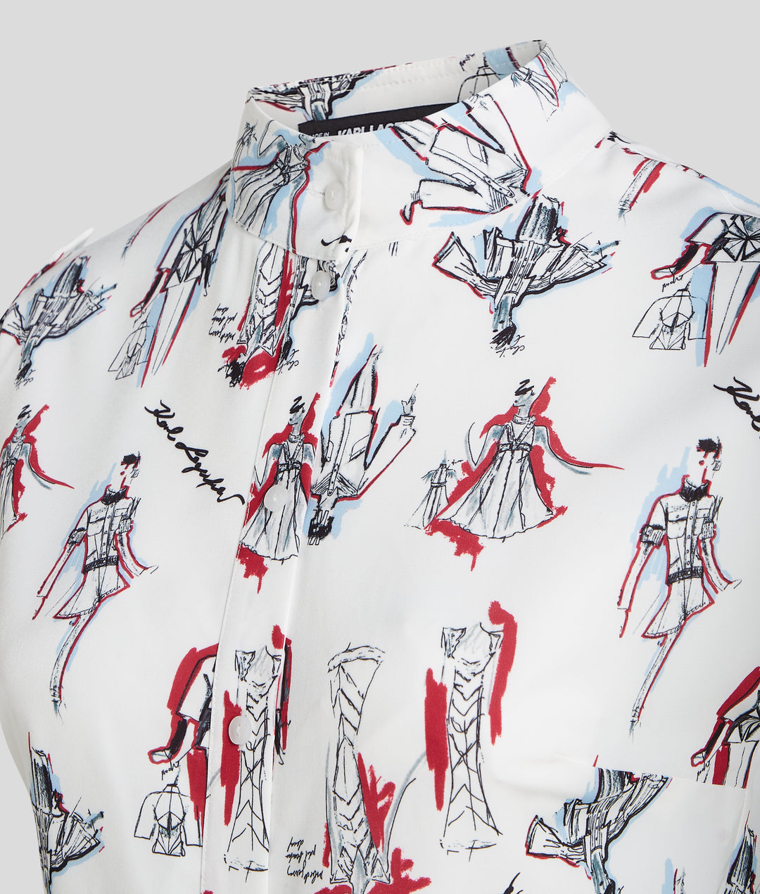 KARL SKETCH AOP MIDI DRESS