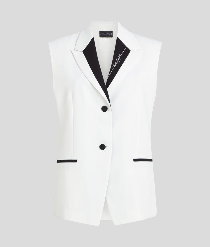 CONTRAST SUIT GILET