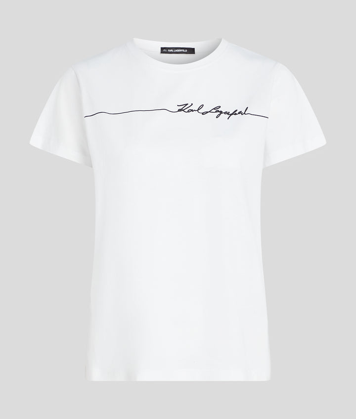LINE SIGNATURE PRINT T-SHIRT