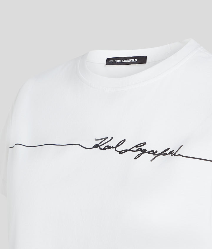 LINE SIGNATURE PRINT T-SHIRT