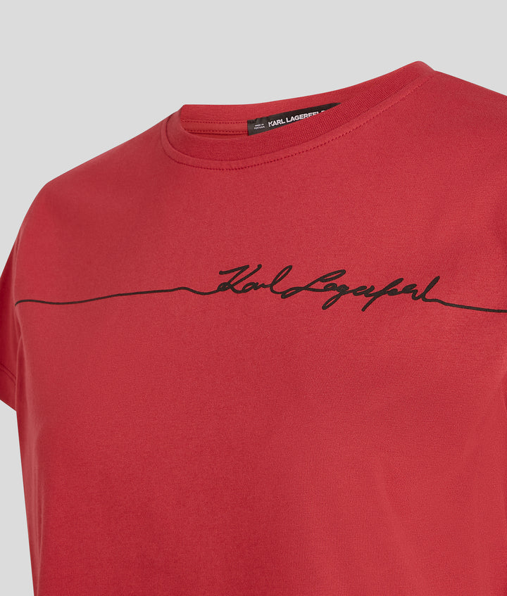 LINE SIGNATURE PRINT T-SHIRT