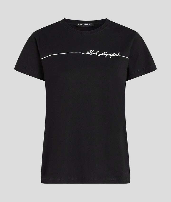 LINE SIGNATURE PRINT T-SHIRT