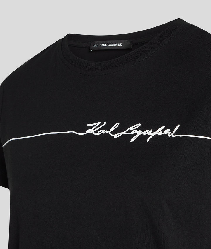 LINE SIGNATURE PRINT T-SHIRT