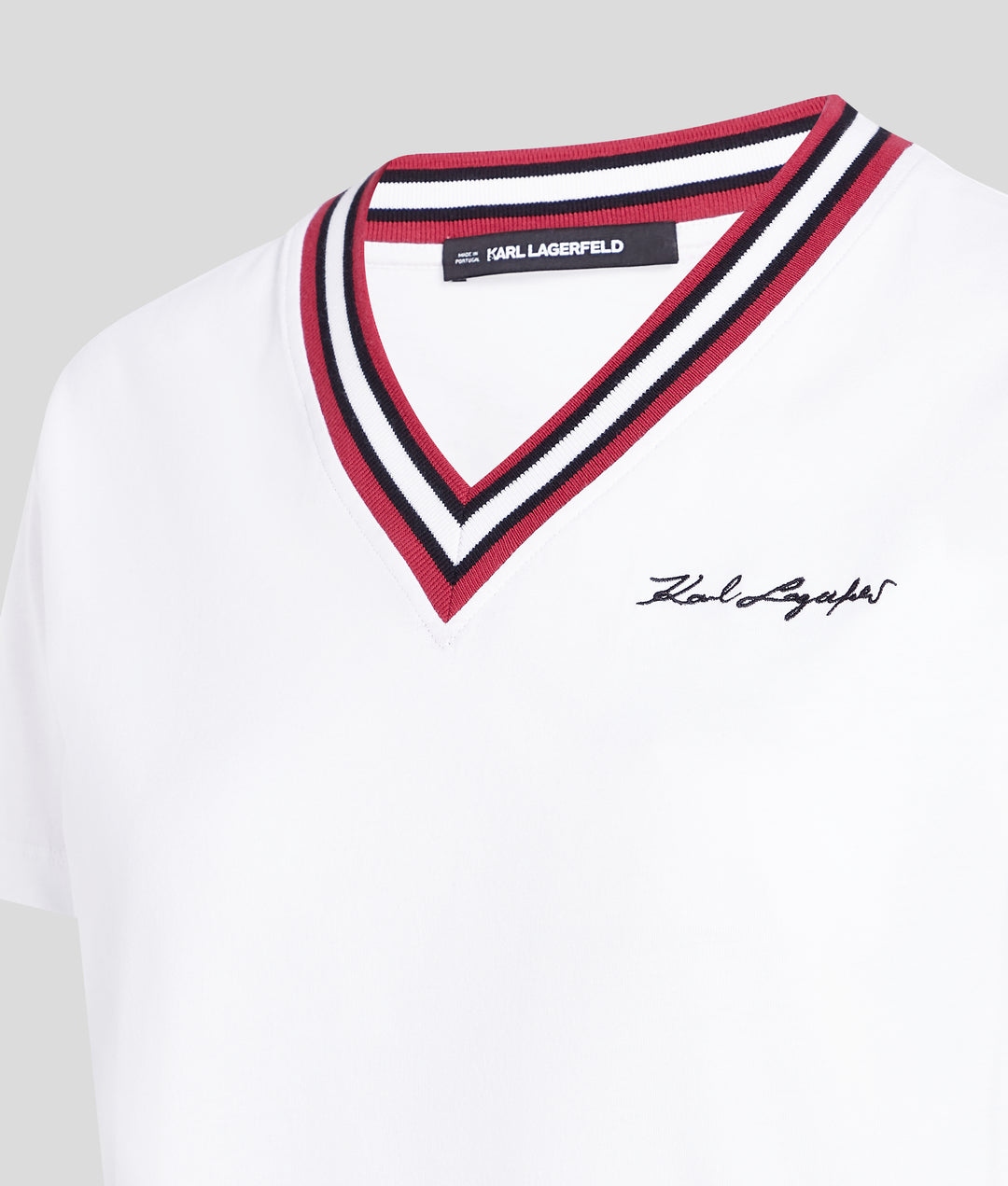 RIB V-NECK SIGNATURE T-SHIRT