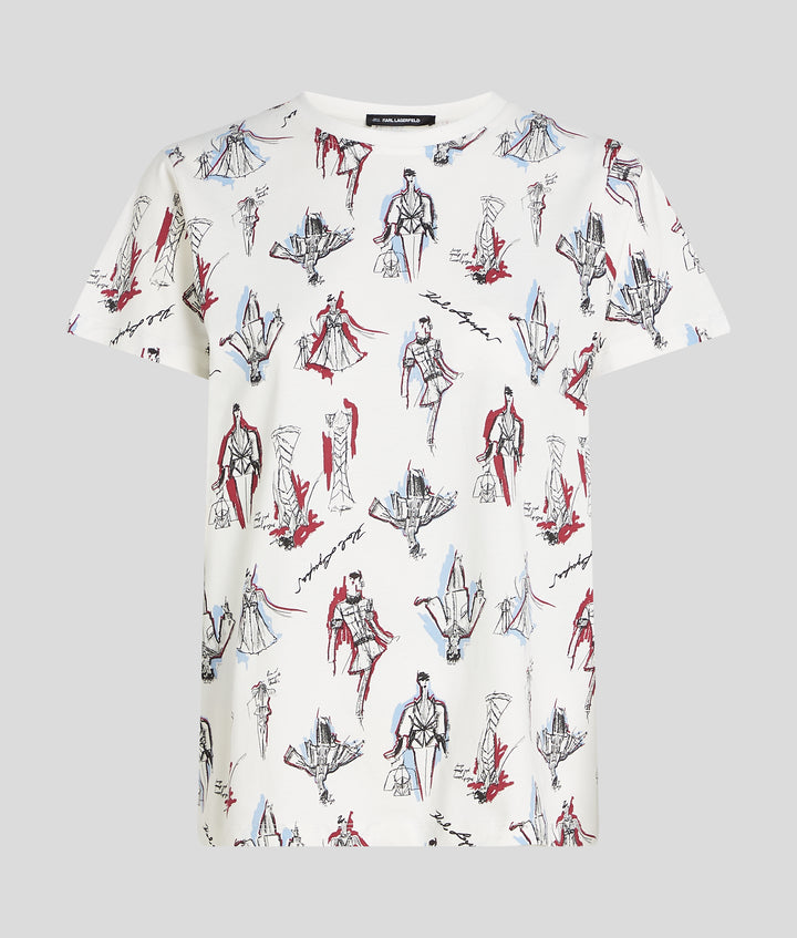 KARL SKETCH AOP T-SHIRT
