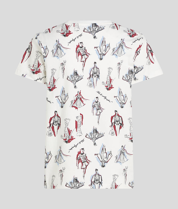 KARL SKETCH AOP T-SHIRT