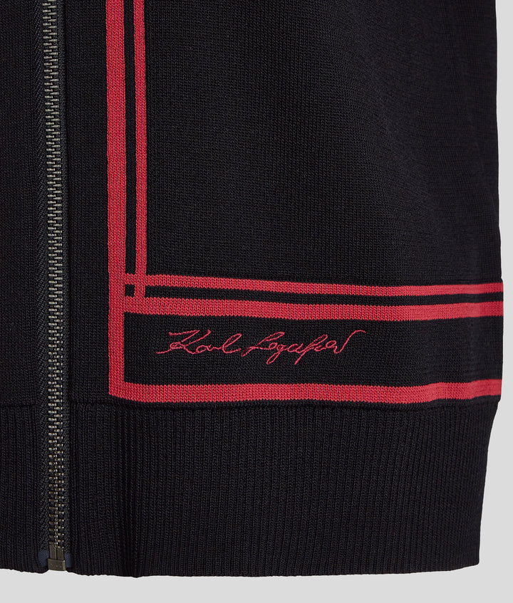 SIGNATURE ZIP UP CARDIGAN
