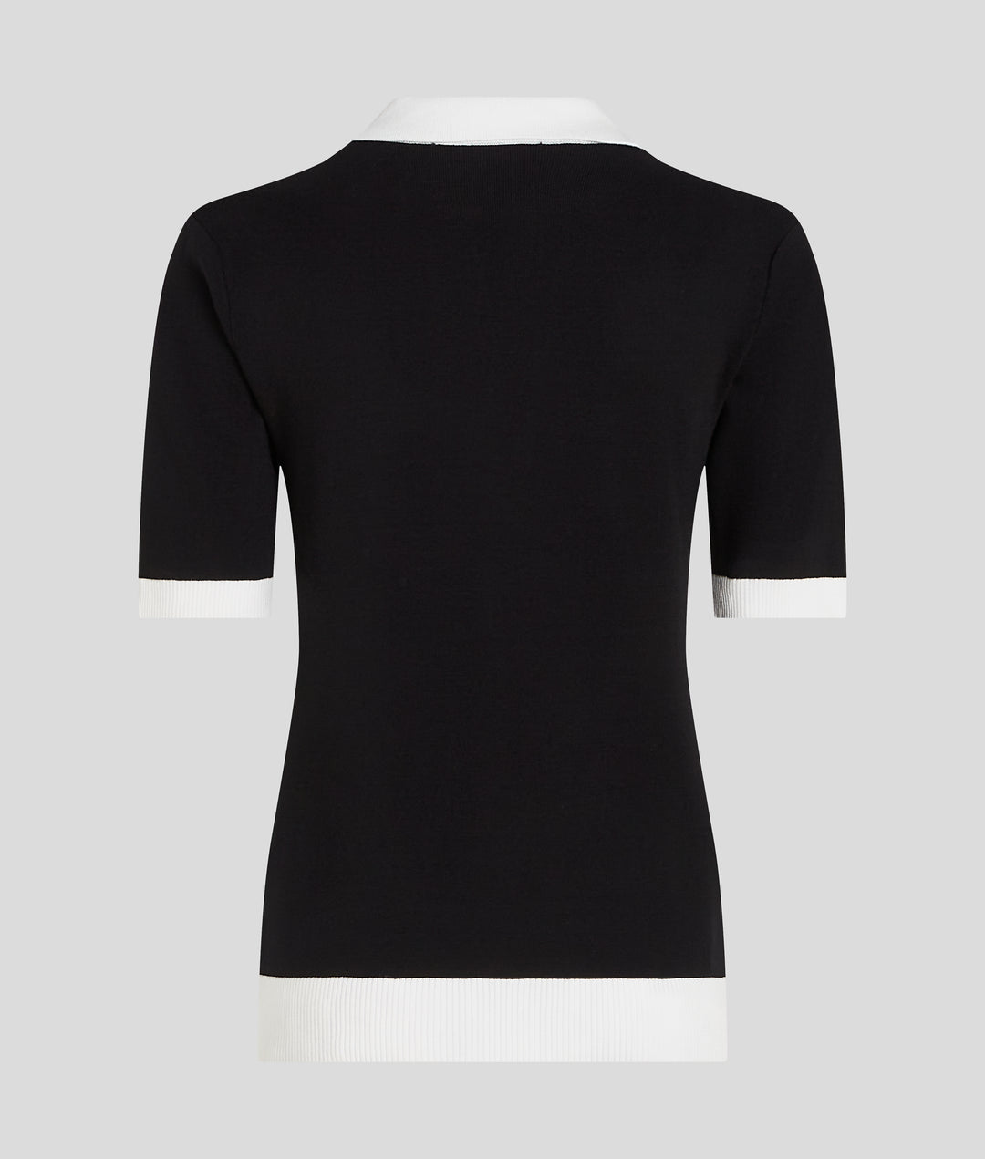 CNTRST POLO KNIT TOP
