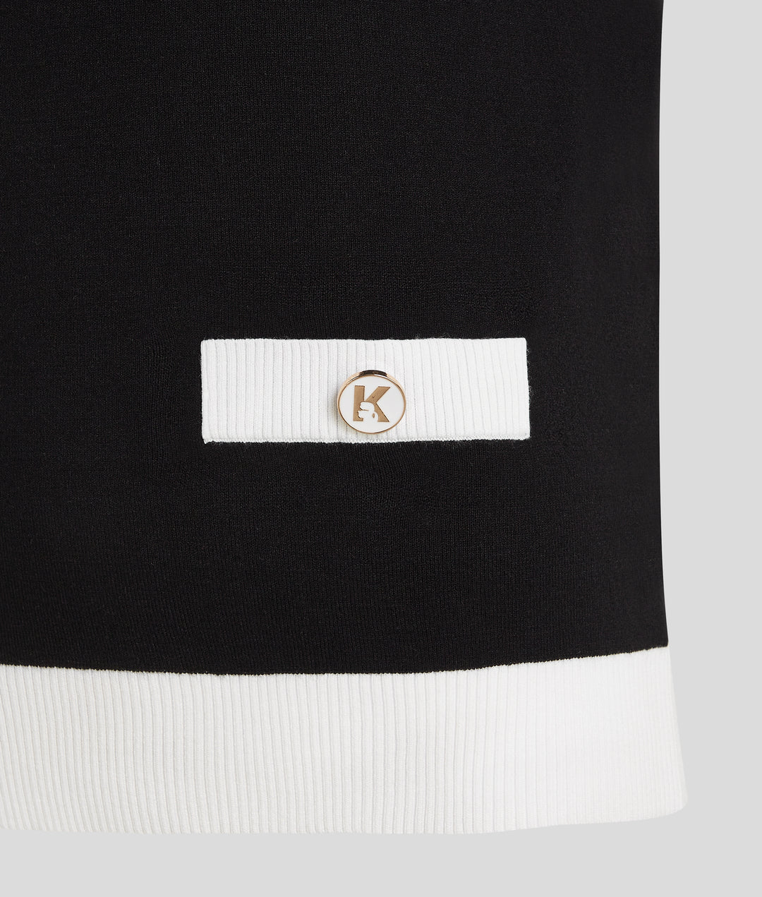 CNTRST POLO KNIT TOP