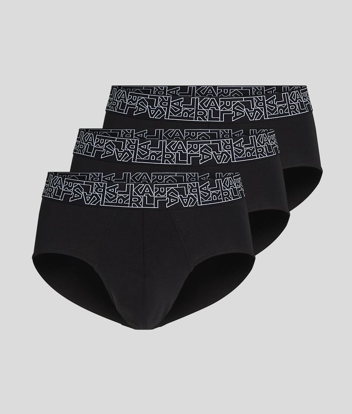 KARL BLOCK LOGO BRIEFS 3 PACK