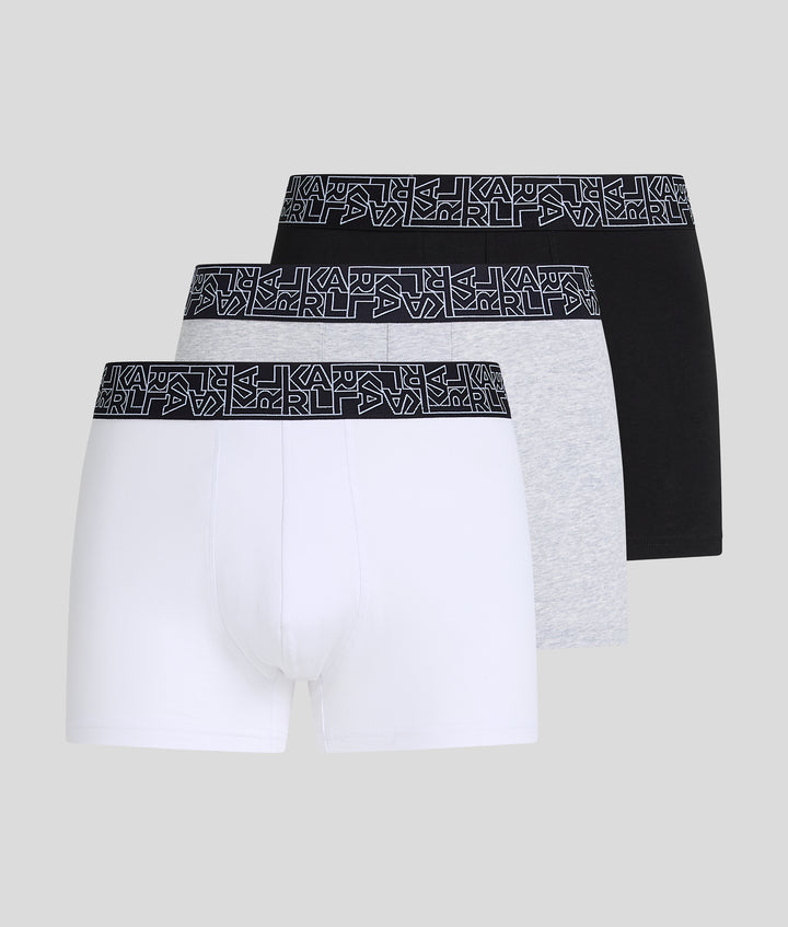 KARL BLOCK LOGO TRUNKS 3 PACK