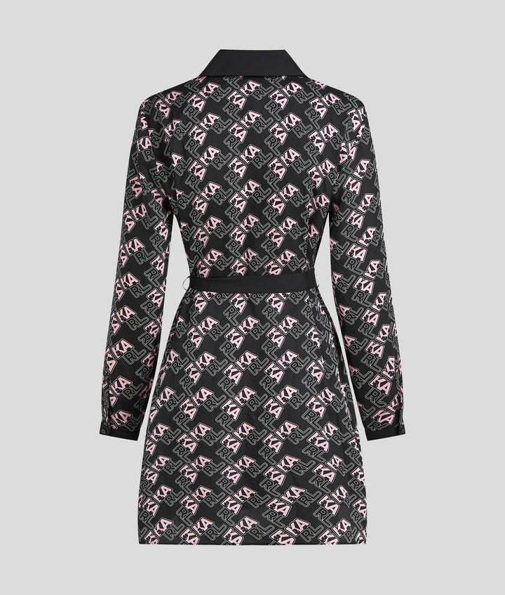 VARSITY AOP SHIRT DRESS