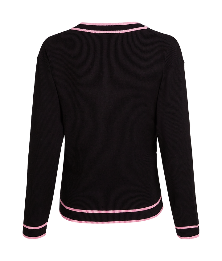 VARSITY V-NECK SWEATER W/PATCH