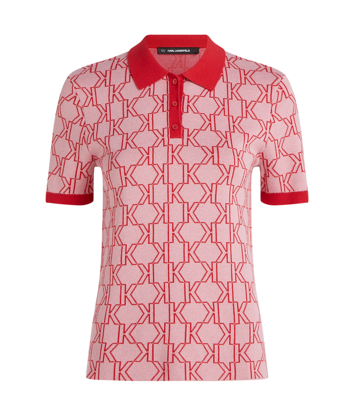 MONOGRAM KNIT POLO S/SLV