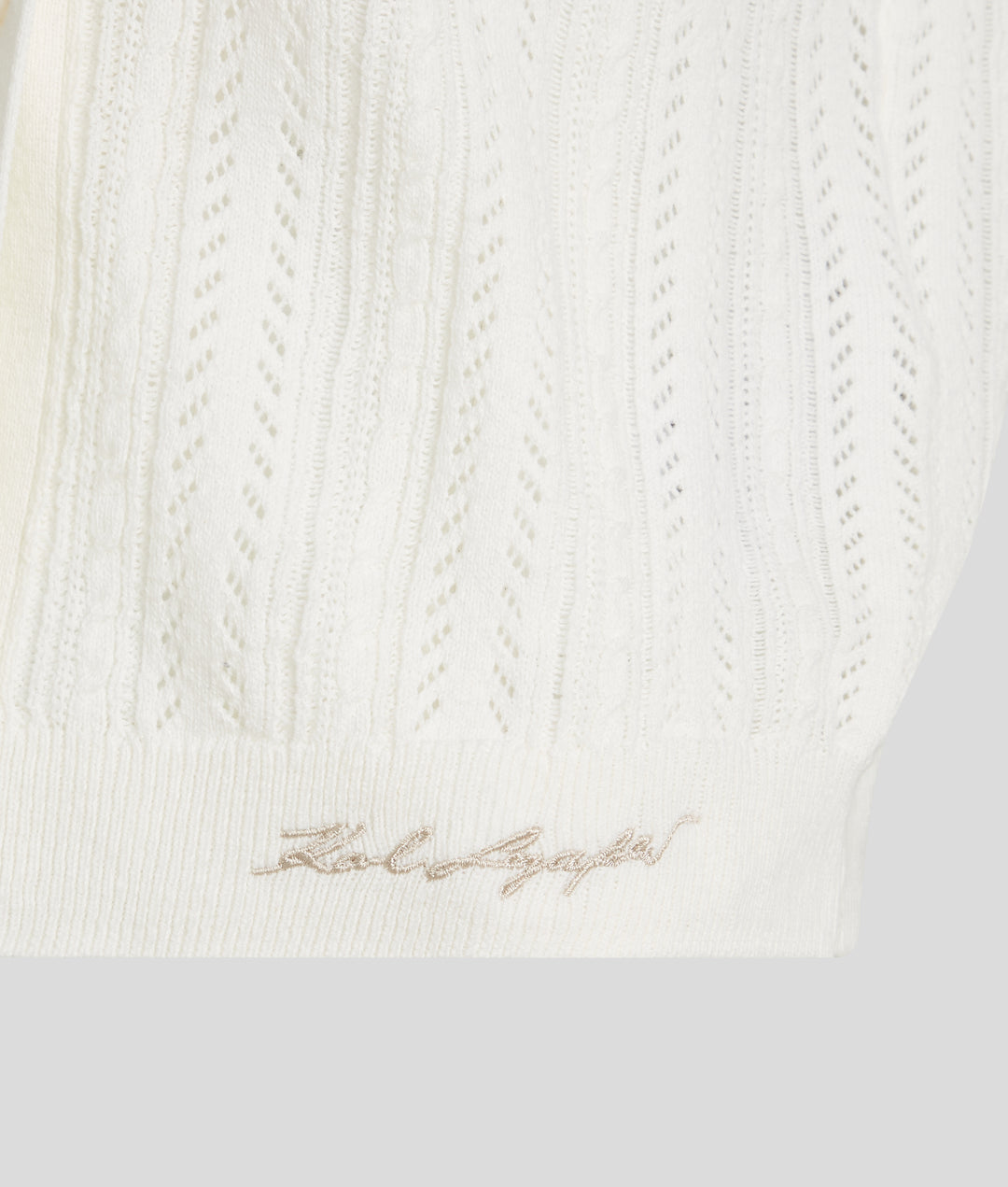 LIGHT KNIT POINTELLE CARDIGAN