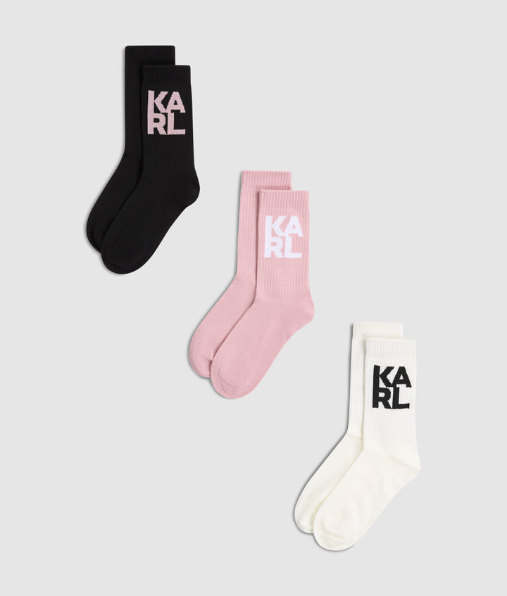 BLOCK LOGO SPORT SOCKS 3PK