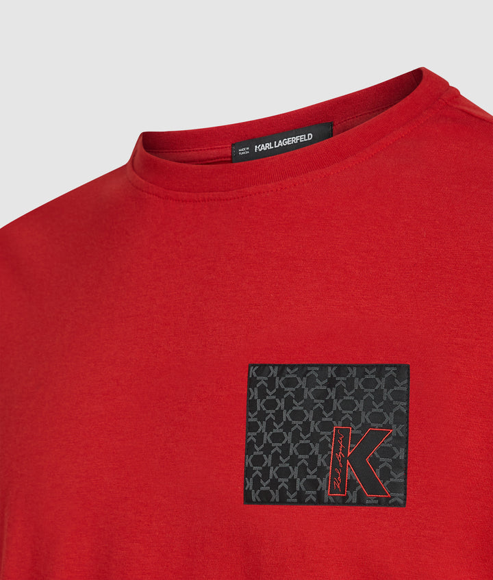 K LOGO WOVEN LABEL T-SHIRT