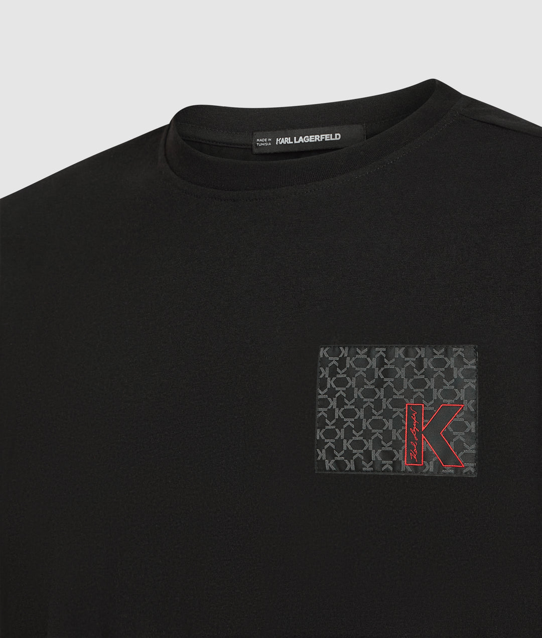 K LOGO WOVEN LABEL T-SHIRT
