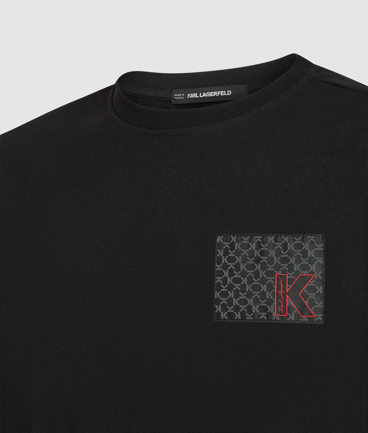 K LOGO WOVEN LABEL T-SHIRT