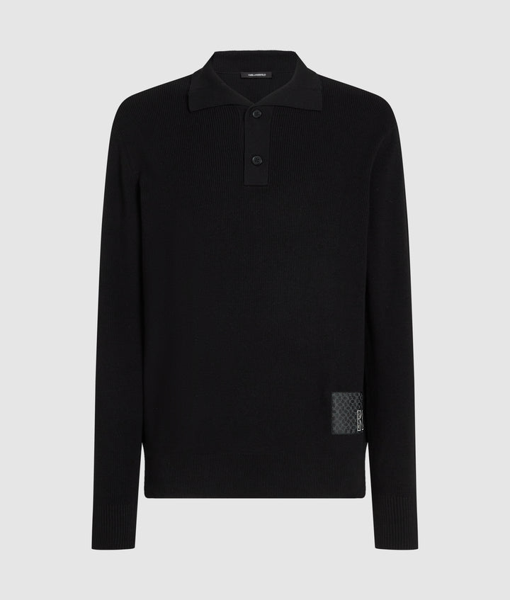 KNIT POLO W/LABEL