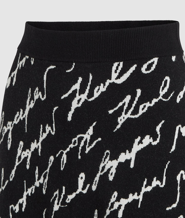 JACQUARD SIGNATURE FLARE SKIRT