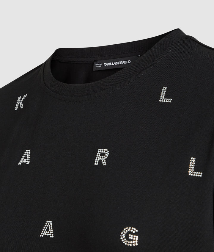 RHINESTONE AOP HVY JSY T-SHIRT