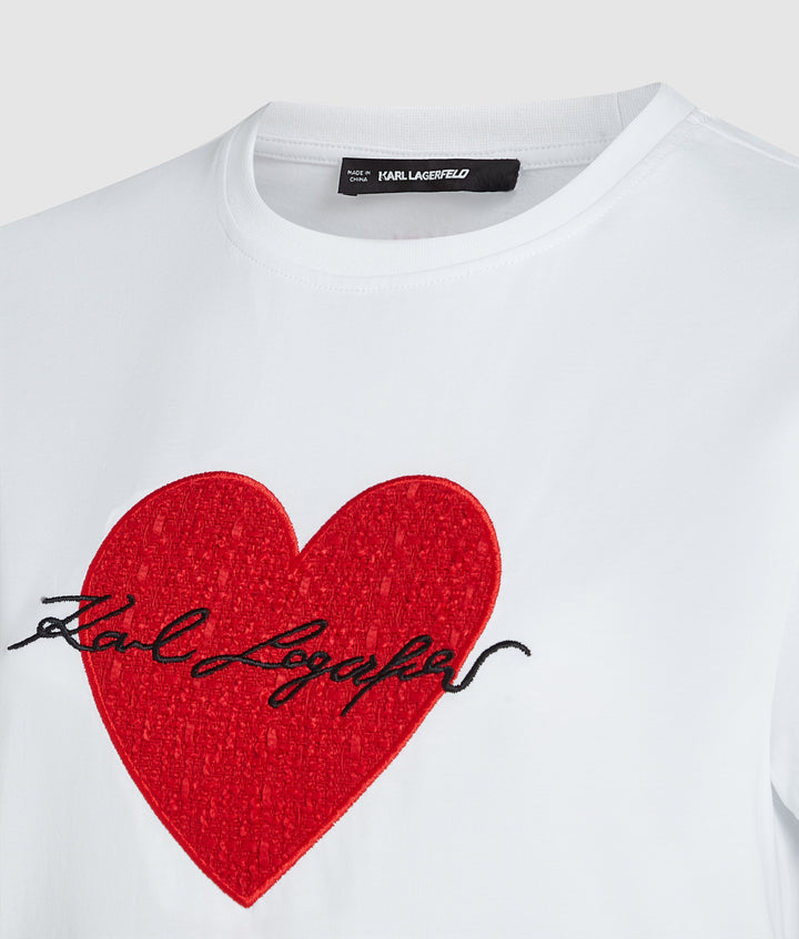 SIGNATURE HEART BOUCLE T-SHIRT