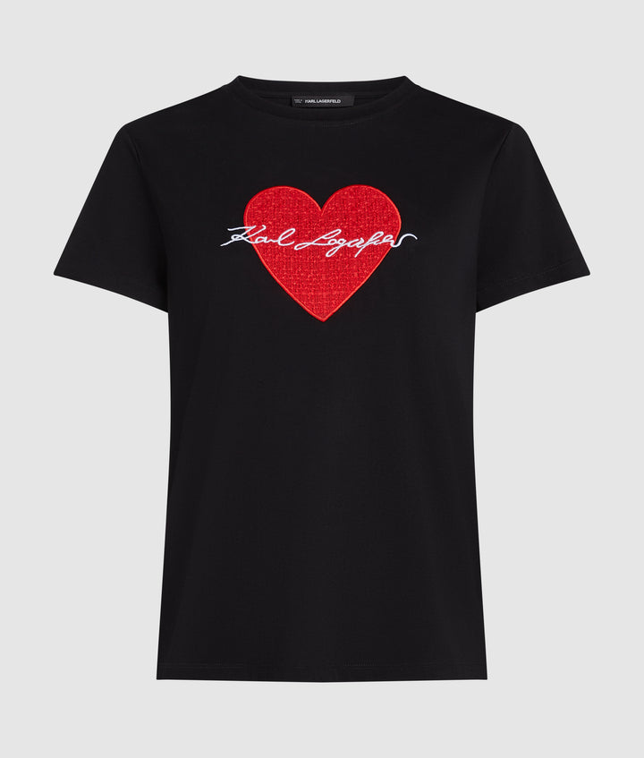 SIGNATURE HEART BOUCLE T-SHIRT