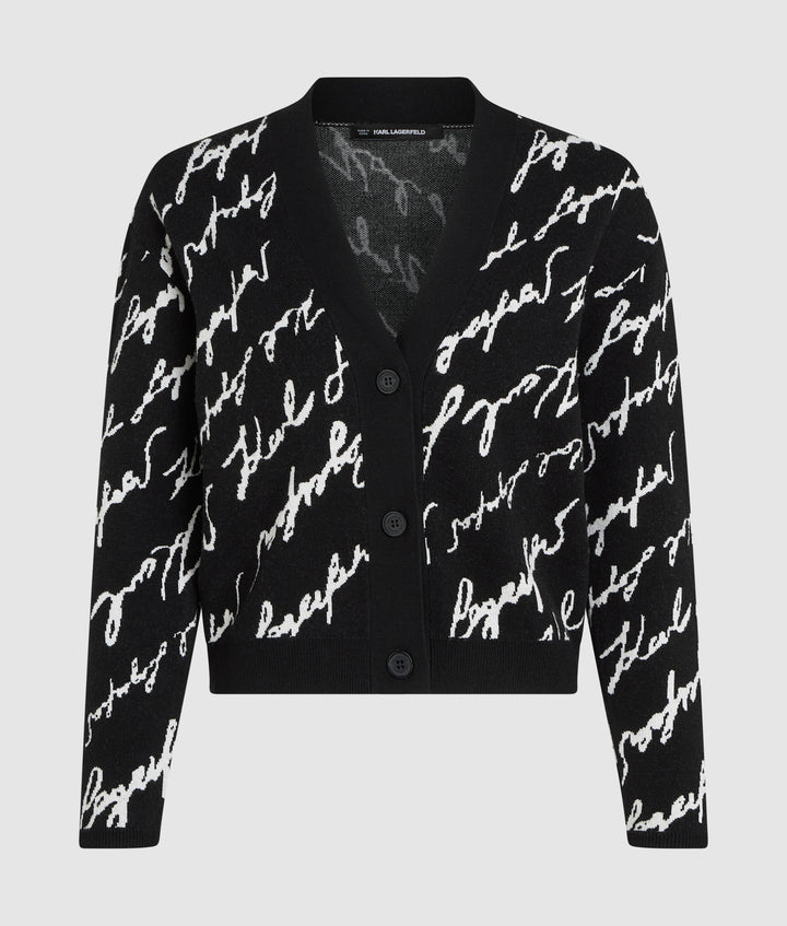 JACQUARD SIGNATURE CARDI
