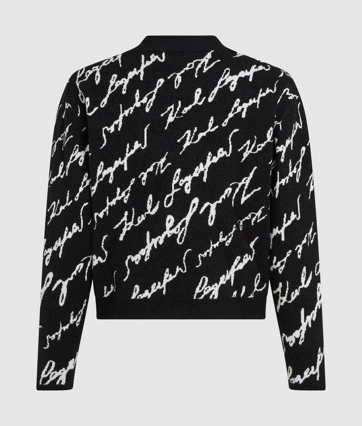 JACQUARD SIGNATURE CARDI