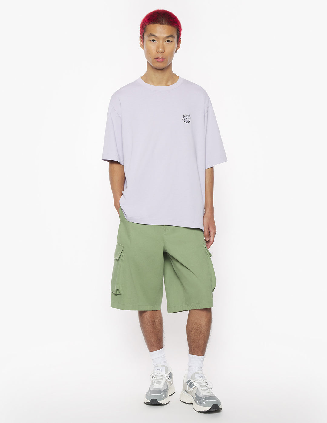 BOLD FOX HEAD PATCH OVERSIZE TEE SHIRT