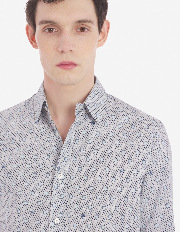 CLASSIC SHIRT IN SHIELD PRINTED COTTON