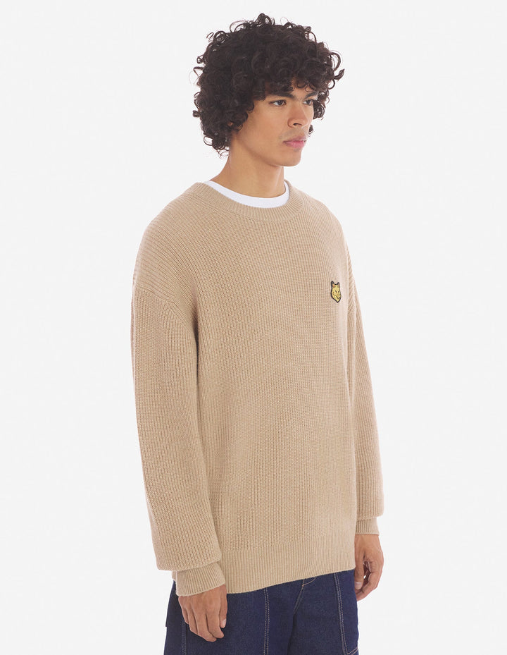 BOLD FOX HEAD PATCH COMFORT RIBBED JUMPER
